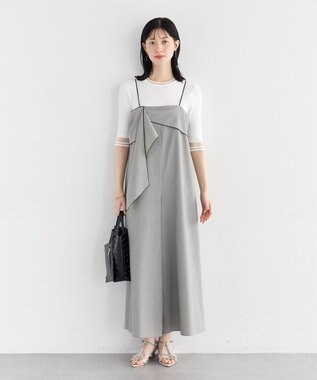 YECCA VECCA ラッフルキャミオールインワン Gray