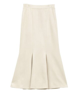 Green Parks なめらかタッチスウェード調マーメイドスカート Ivory