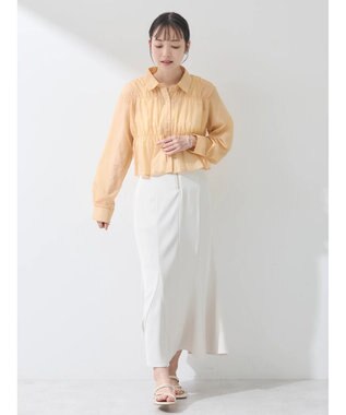 earth music&ecology シャーリングシャツ Pink Orange