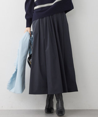 23区 【撥水加工/洗える】ブライトタフタ タック スカート