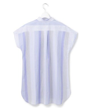 J.PRESS YORK STREET 【WOMEN】キャップスリーブ マルチストライプブラウス サックスブルー系1