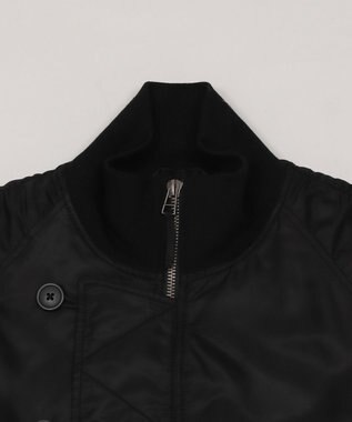 WEGO ナイロンスタンドブルゾン ブラック