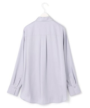 ICB 【洗える】 ルゼブフィブリルサテン シャツ ライラックグレー系
