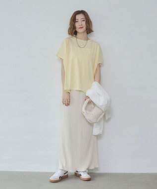 WEGO 【2026春夏新作】接触冷感フレンチスリーブT ライトイエロー