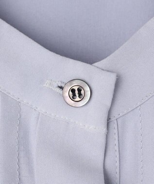 組曲 【先行予約】スムースクロス ピンタックブラウス ブルーグレー系