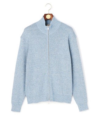 J.PRESS MEN ギマコットンフルジップ カーディガン サックスブルー系