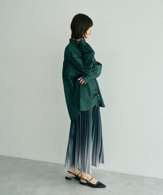 YECCA VECCA ドロストデザインギャザーシャツ Camel