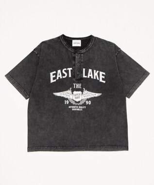 WEGO 【ユニセックス着用ITEM】グラフィックヘンリーネックT（SS） ブラック