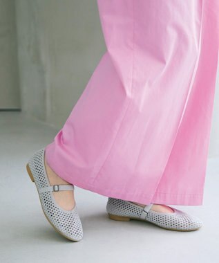 steppi ラウンド メッシュ バレエパンプス シルバーラメ