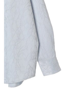 earth music&ecology フラワージャガードシャツ Sax