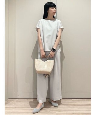 UNFILO 【接触冷感/吸水速乾】サマーセットアップ ブラウス ベージュ系