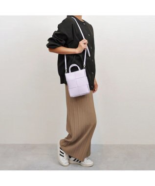 UNBILLION cachecache イントレチャートミニショルダーバッグ ラベンダー