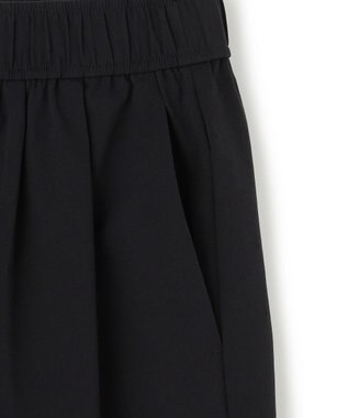 UNFILO 【セットアップ着用可/ウエストゴム】FINE MOVE ギャザーワイドパンツ ブラック