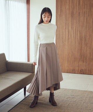 earth music&ecology ミックスプリーツスカート Mocha