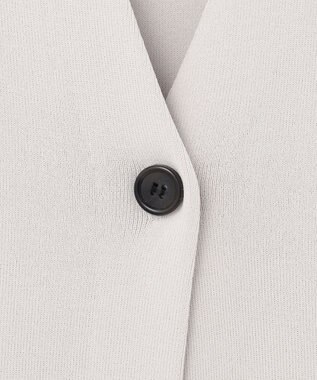 ANY L ロングニットジレ オイスター