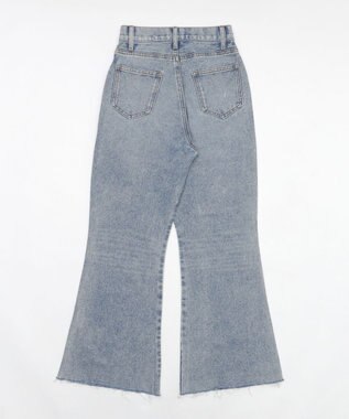 WEGO ダメージフレアデニムパンツ デニム中濃加工色