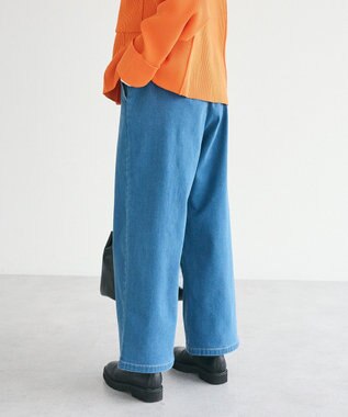 CRAFT STANDARD BOUTIQUE 裏起毛デニムワイドパンツ Blue