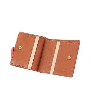 genten ミネルヴァ2 二つ折り財布内Lファスナー アカ