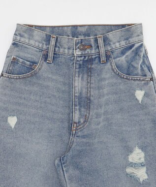 WEGO ダメージフレアデニムパンツ デニム中濃加工色