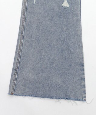 WEGO ダメージフレアデニムパンツ デニム中濃加工色