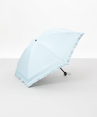 AURORA 【MACKINTOSH LONDON（マッキントッシュ ロンドン）】フリルオーガンジータック加工晴雨兼用パラソル（折りたたみ傘）