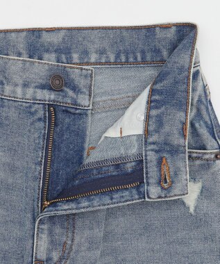 WEGO ダメージフレアデニムパンツ デニム中濃加工色