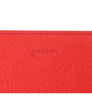 genten ミネルヴァ2 二つ折り財布内Lファスナー アカ
