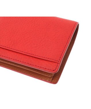 genten ミネルヴァ2 二つ折り財布内Lファスナー アカ