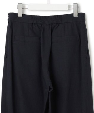 23区 【洗える】リネンヴィスコースストレッチ マリンパンツ ネイビー系