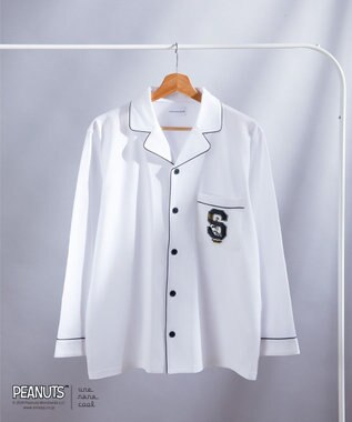 une nana cool MADE WITH PEANUTS 【綿100％】ハイゲージ天竺メンズパジャマ WH