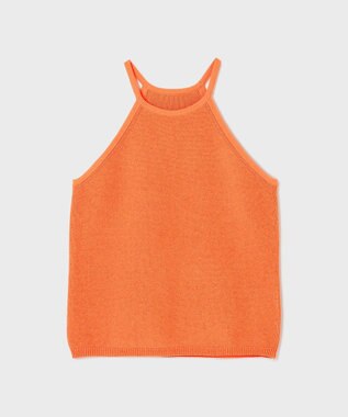 GRACE CONTINENTAL ハイゲージ畦ニットトップ オレンジ