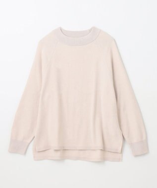 ANY L 【洗濯機可能】しあわせタッチニットプルオーバー オイスター