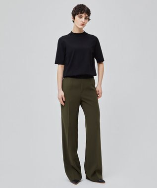 BEIGE， 【洗える】LAURA / 半袖ニット Black