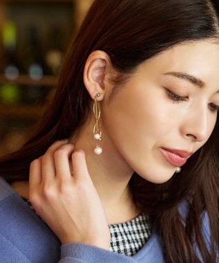 Tiaclasse 【安田美沙子さん着用】ウェーブパールピアス ゴールド