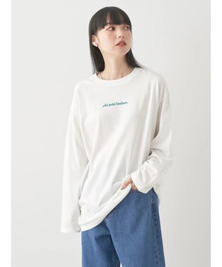 earth music&ecology Ａｕ　ｐｅｔｉｔ　ｂｏｎｈｅｕｒ　ロンＴ Off White