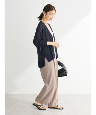 Green Parks さらっと　Ｖネックカーディガン Navy