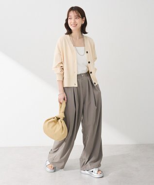 Green Parks ・ＳＵＧＡＲ　ＳＰＯＯＮ　カーブタックパンツ Gray Beige