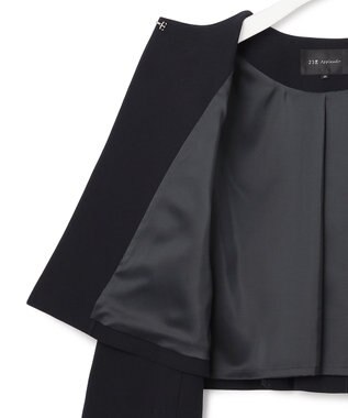 23区 S 【APPLAUDIR】バックサテンジョーゼット ジャケット ネイビー系