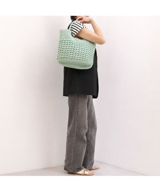 UNBILLION カシュカシュ cachecache / 柄編みベーシックトート グリーン