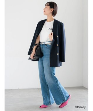 Te chichi 【Disney】MICKEY/ロゴプリントTシャツ オフホワイト