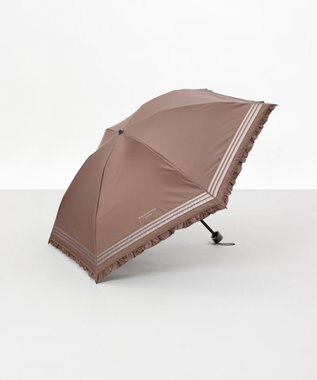 AURORA 【MACKINTOSH LONDON（マッキントッシュ ロンドン）】フリルオーガンジータック加工晴雨兼用パラソル（折りたたみ傘）