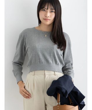 Te chichi コンパクトクルーネックニット【AOYAMA FASHION ASSOCIATION × Te chichi】 グレー