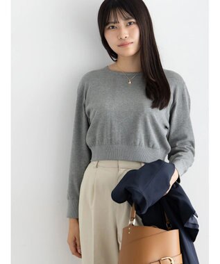 Te chichi コンパクトクルーネックニット【AOYAMA FASHION ASSOCIATION × Te chichi】 グレー