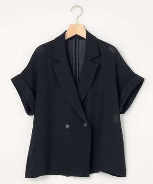 組曲 S 【先行予約】【WEB限定】メランジレノクロス バックペプラムジャケット