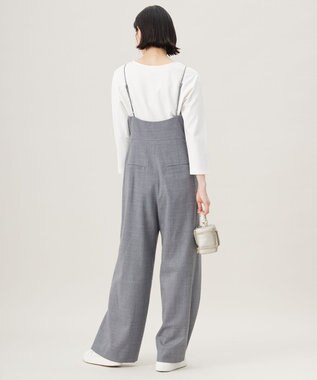 自由区 【洗える】ウォッシャブルウールサキソニー コンビネゾン TOPグレー