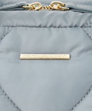 23区 キルティング ボストン バッグ サックスブルー系