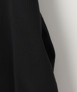 組曲 L 【肩ひも調整可】ドビーピケ キャミワンピース ブラック系