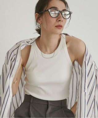 WEGO 【ANGIE VINTAGE/SMLサイズ展開】カップ付きアメスリタンク ホワイト