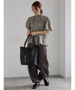 Te chichi シャイニーツイルパラシュートパンツ《2025Autumn catalog item》 グレー