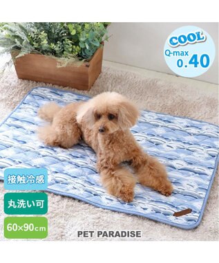 PET PARADISE 接触冷感 柔らか クールマットM《苺 ネイティブ 》 (90×60cm) ネイティブ柄